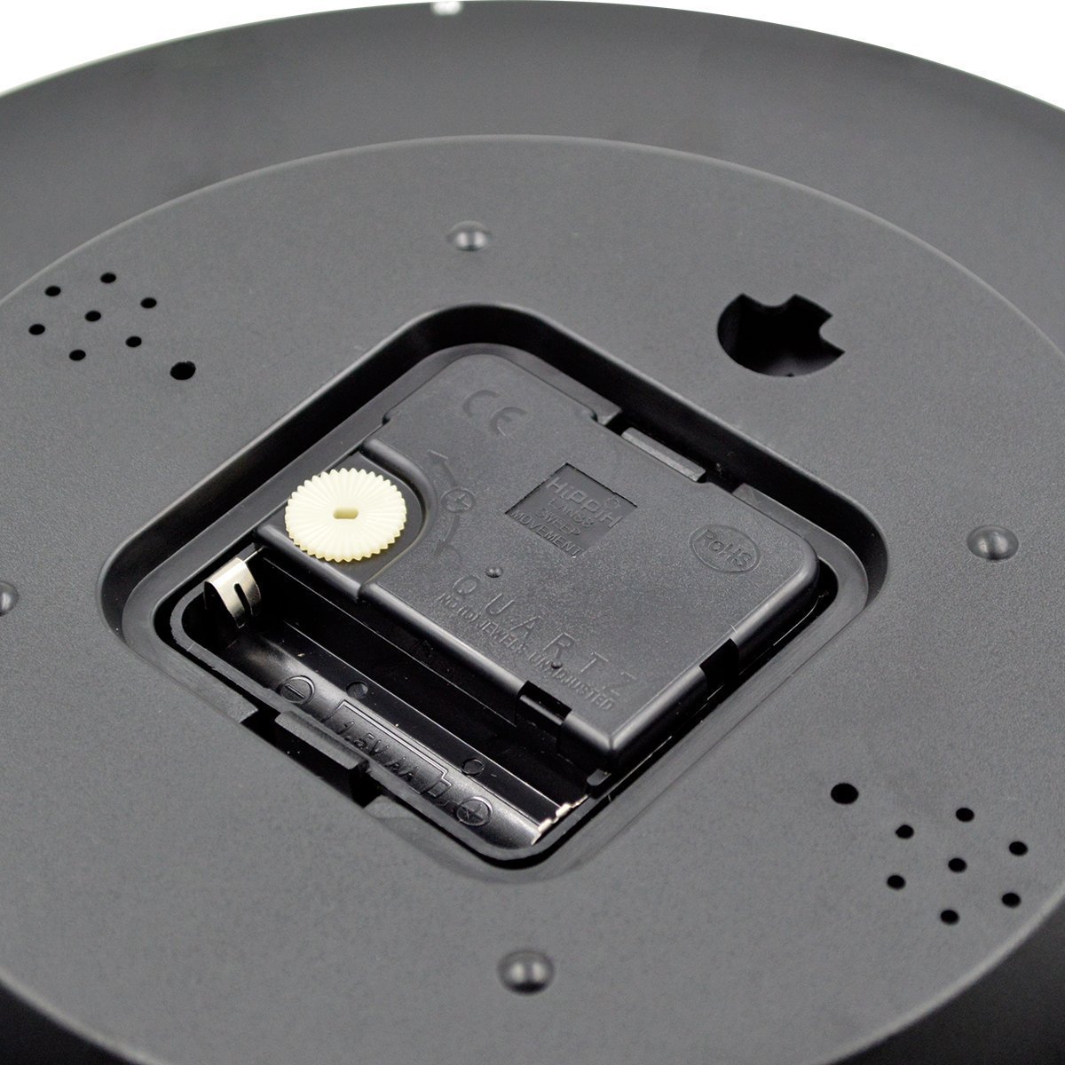 Hippih Black Wall Clock Silent Non Ticking Quality Quartz, 10 Inch Round Easy to Read For Home Office School Clock 2 pack