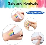 GCCL Rainbow Pride Flag Face Paint 6 Color Topcoat Brushes 1 Pack view 3