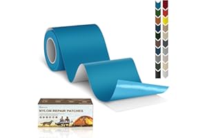 CAHOMO 3x79 Inch Nylon Repair Patch Nylon Repair Tape Self Adhesive Nylon Fabric Tape Outdoor Camping Gear Nylon Repair kit for Tent, Umbrella, Down Jackets, Sleeping Bag, Knapsack （Sky Blue）