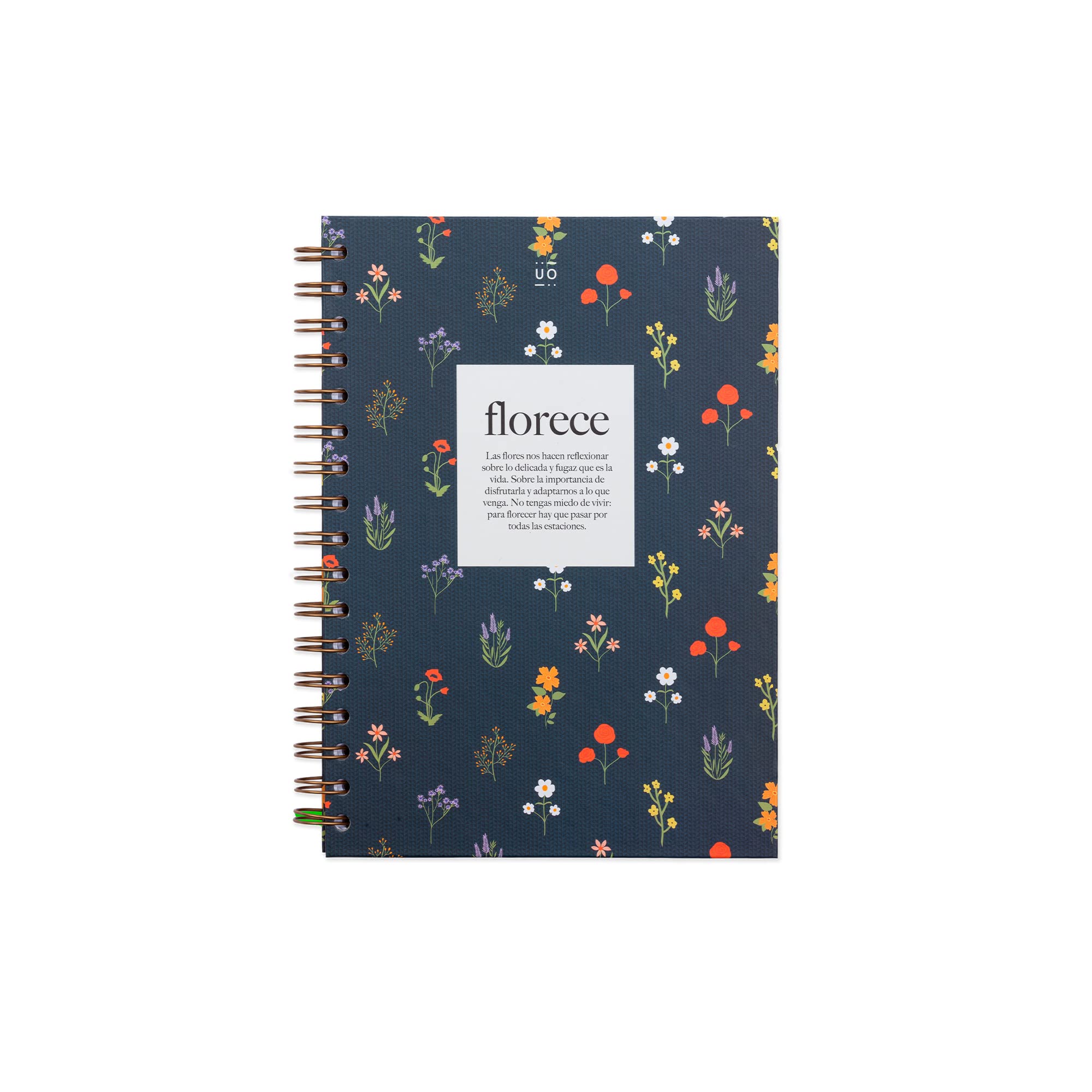 UO A5 Notebook, Flourish, Hardcover, 200 Pages, Spiral (15 x 22 cm)