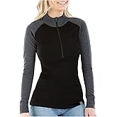MERIWOOL Womens Base Layer 100% Merino Wool Midweight 250g Half Zip Sweater for Women