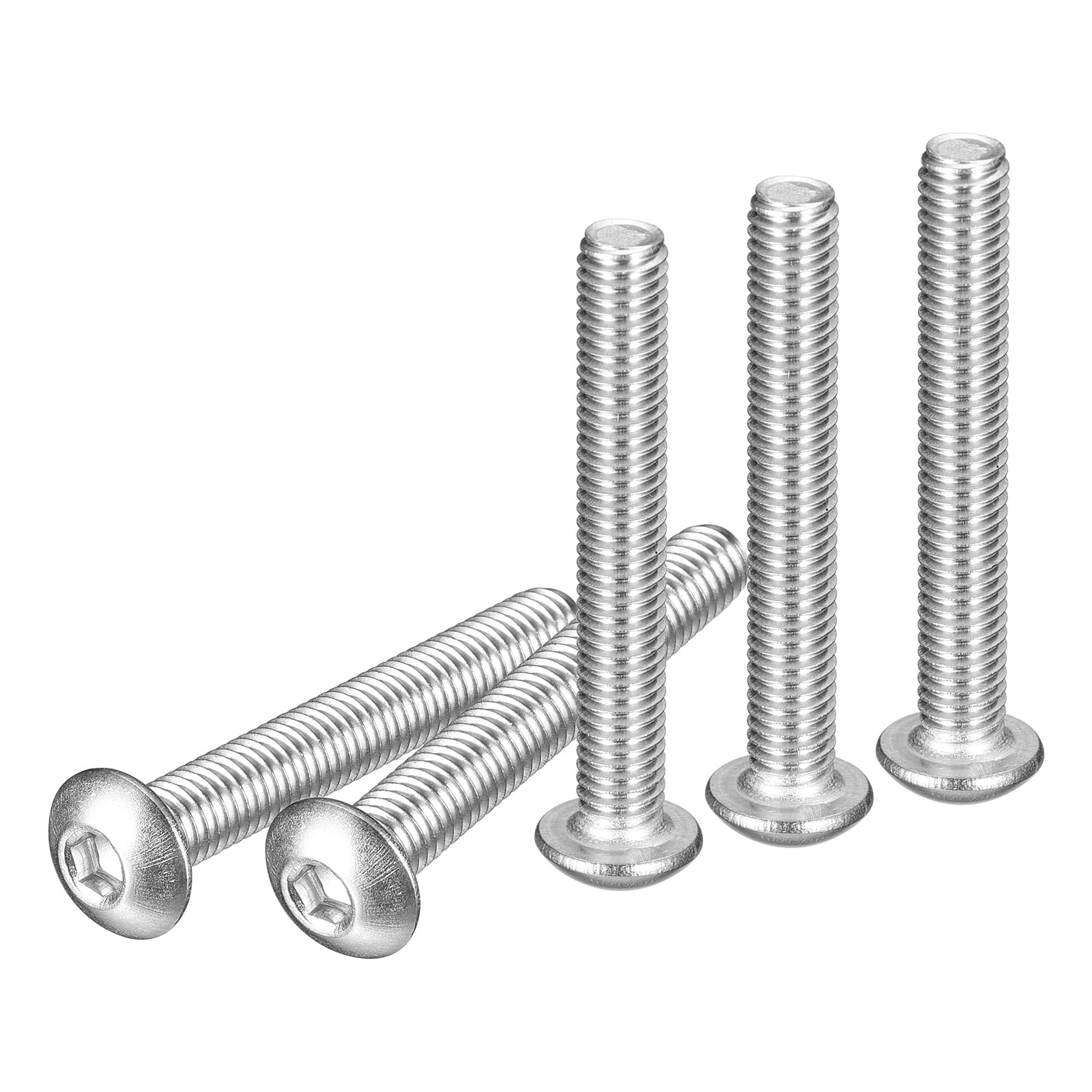 DTGN M5-0.8x35mm Button Head Socket Cap Screws - 25Pack - Good for Machine - 304 Stainless Steel 18/8 - Hex Drive Full Thread Fasteners — image 1