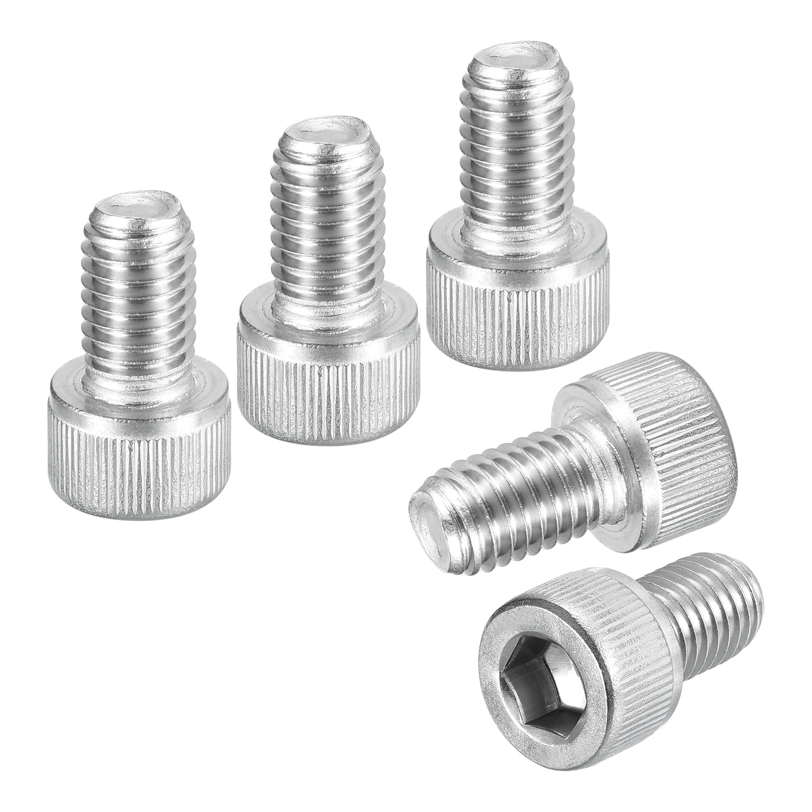 DTGN M10-1.5x16 Socket Head Cap Screws Bolts - 10Pack - Good for Road Bicycle, Mountain Bike, Auto, Motorcycle - 304 Stainless Steel Hex Head Metric Screws - Silver