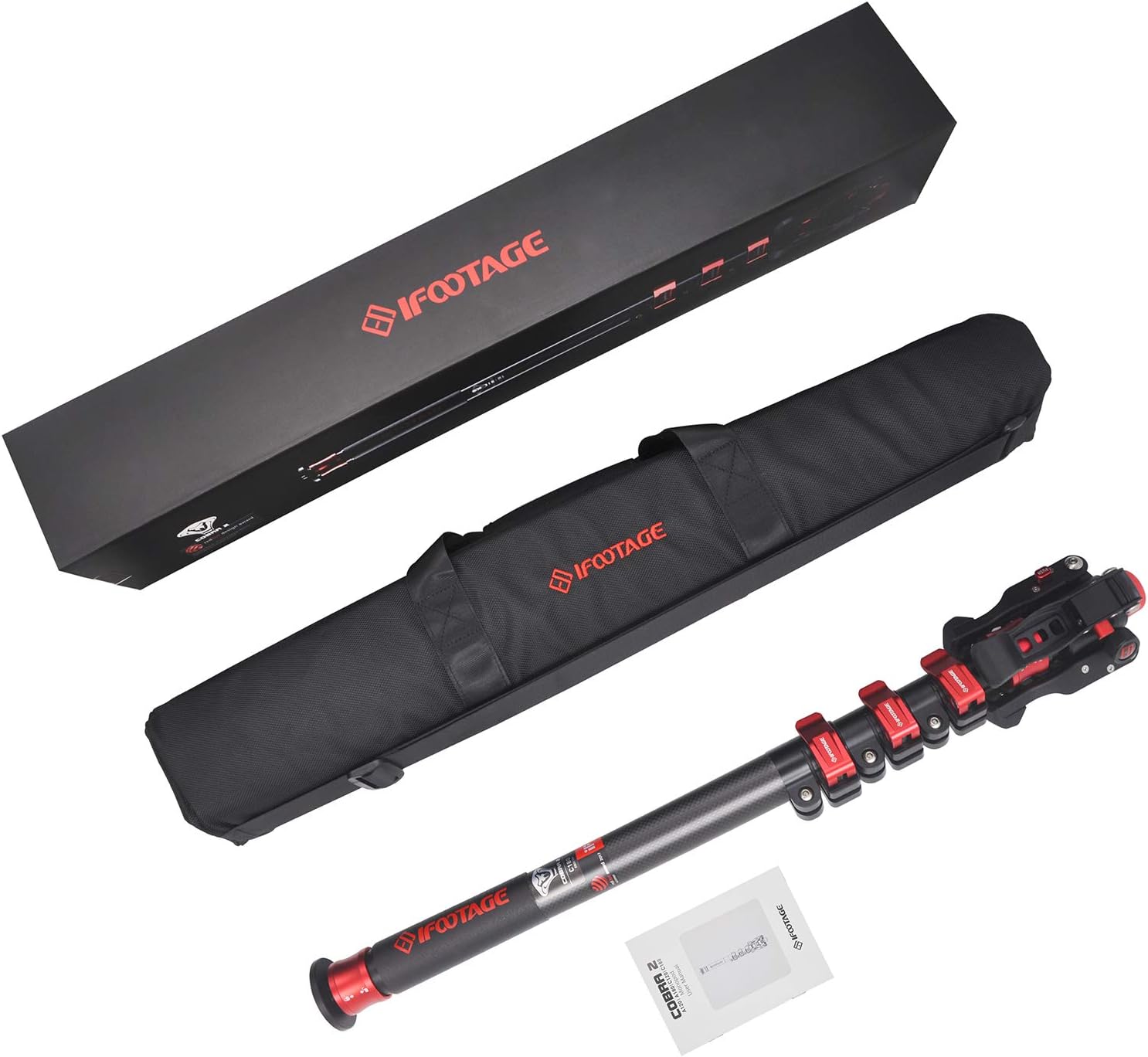 IFOOTAGE 71" Carbon Fiber Camera Monopod Professional Telescopic Video Monopods Base Tripod Compatibility DSLR Cameras Camcorders : Camera & Photo