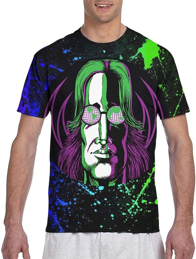 Herren Band T-Shirt Kurzarm - Baumwolle Mit Musik Druck Alltagstauglich