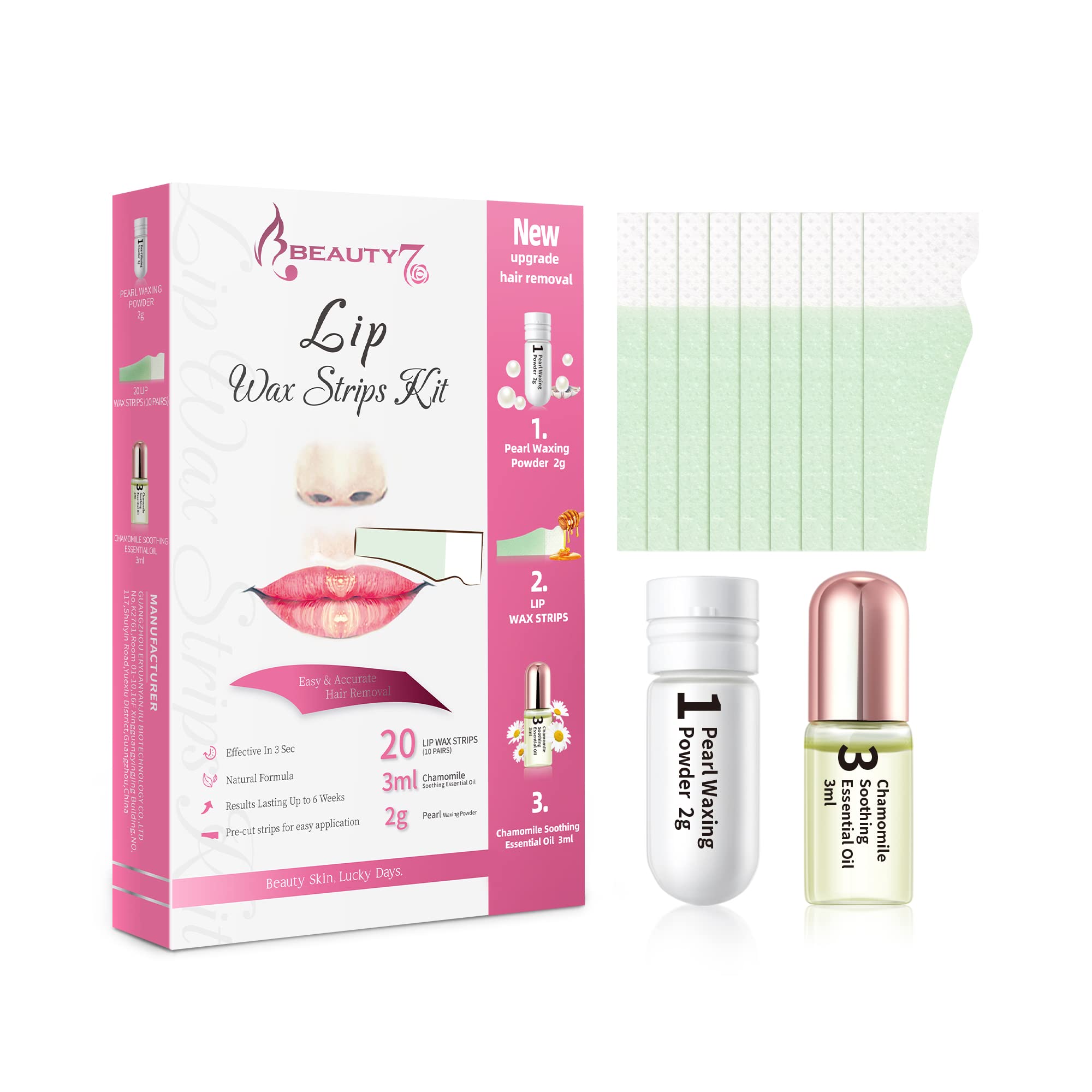 Eyebrow Wax Strips Kit Facial Wax Strips Hair Removal Eyebrow Shaper at Home (LIP)