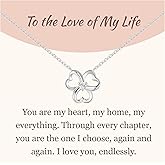 GAVU 925 Sterling Silver Clover Necklace for Women, Dainty Silver Pendant Necklace for Women