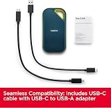 SanDisk Extreme Pro Portable SSD 1TB up to 2000 MB/s 256-bit AES USB-C view 3