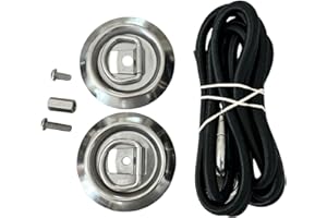 PARADISE PAD Floating Mat Tether Kit, Floating Mat Accessories - Stainless Steel Tether with 10' Bungee Cord with 2 Stainless Carabiners- Upgrade Tether for All Foam Water Pads.