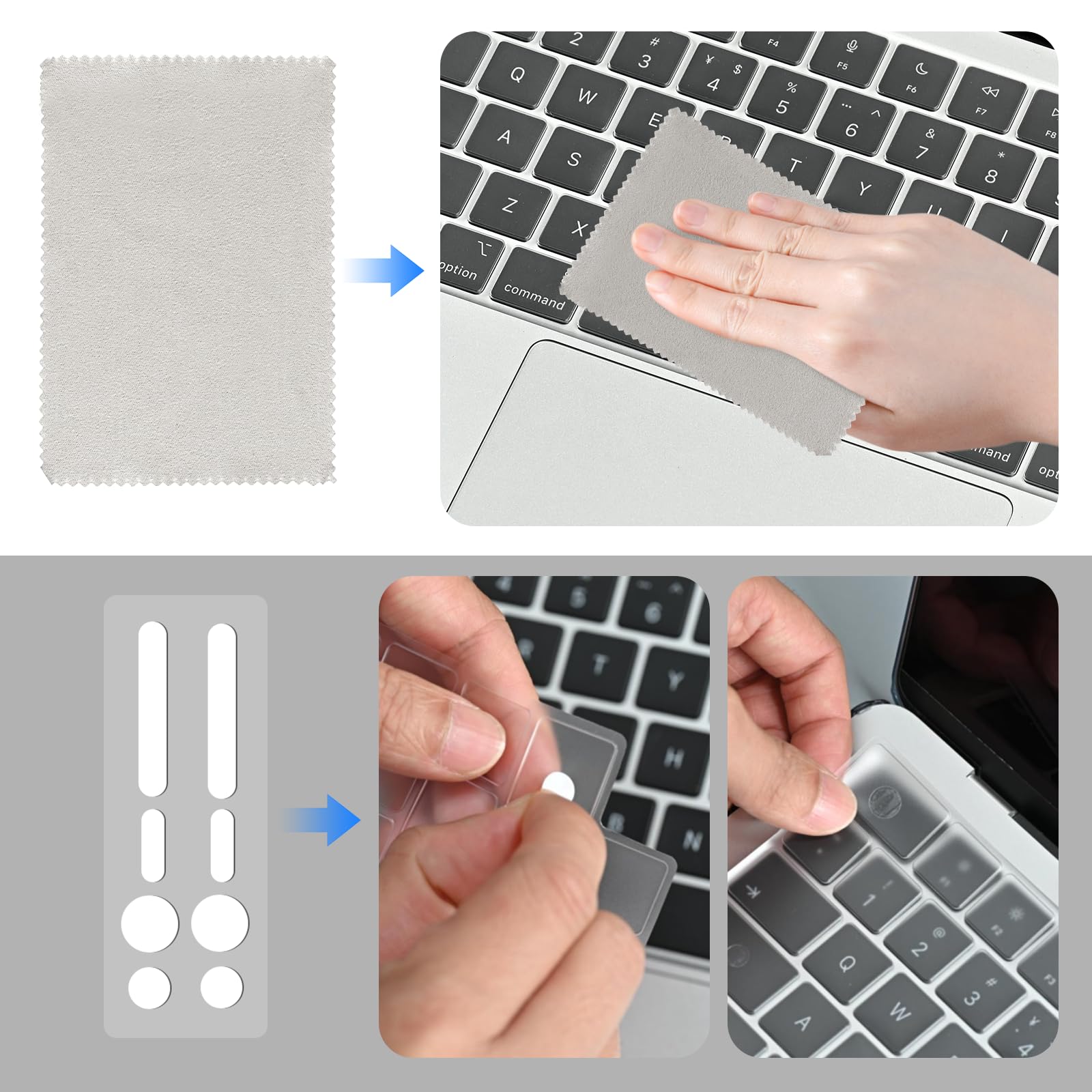 EooCoo Keyboard Cover Compatible with 2025 2024 2022 MacBook Air 13.6 Inch M4 M3 M2, 2025 2024 2023 Air 15 M4 M3 M2, 2024 2023 2021 MacBook Pro 14/16 Inch Pro/Max M4 M4 M2 3 M2 M1, EU Layout, TPU