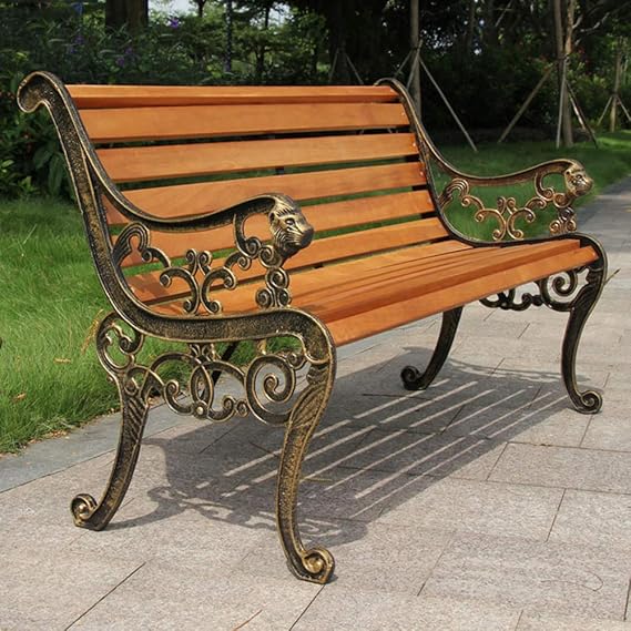 Banco de jardín banco de hierro fundido al aire libre, Asientos de