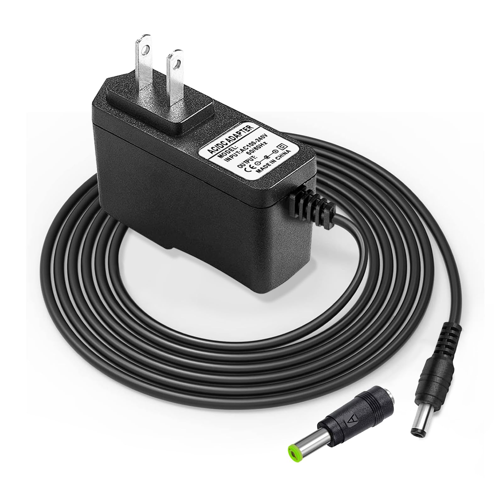 Photo 1 of 9V AC/DC Casio Charger Power Adapter Compatible for Casio Piano AD-5 AD-5MU, Casio Keyboard WK-200 WK-210 CT-360 CTK-496 CTK-500 CTK-519 CTK-573 CTK-593 CTK-611 CTK-720 CTK-2100 Power Supply Cord