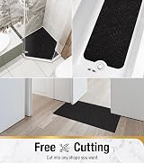 HITSLAM Shower Mat Non Slip 60 x 40 cm Loofah Drain Quick Drying Black view 9