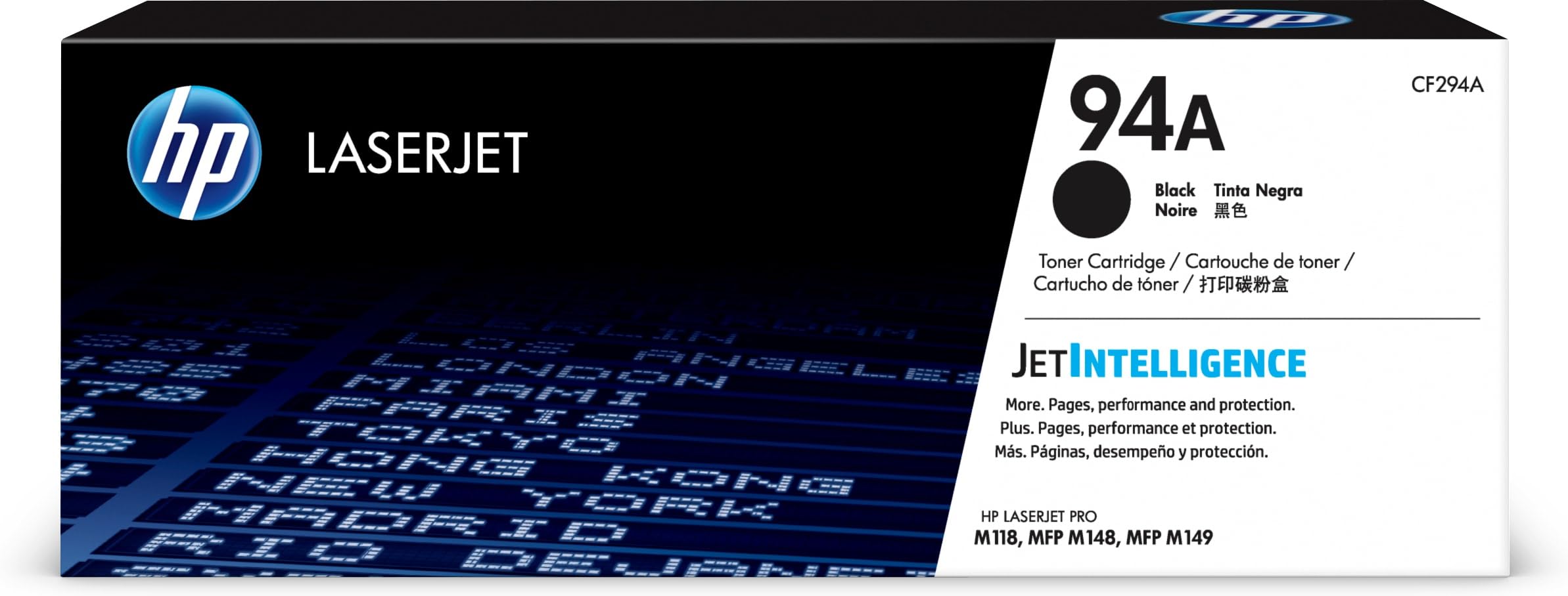 HP CF294A 94A Original LaserJet Toner Cartridge, Black, Single Pack