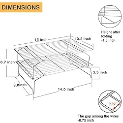 P&P CHEF Cooling Rack Set of 2, 2-Tier Stackable