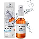 Premium Natural Colloidal Silver Spray 40 PPM 30ml ● Ecocert Cosmos Natural ● Superior Concentration, Smaller Particles = Bet