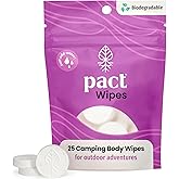 PACT Body Wipes for Camping and Backpacking | Compressed Extra Large