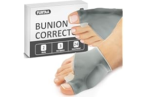 FURTAA Bunion Corrector,Toe Separator for Big Toe Relax,Bunion Socks,Spread and Stretch for Hallux Valgus & Bunion Support,Protector for Overlapping big Toes.(8.5-13)/WOMEN(9.5-14)