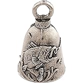 Guardian Bell Bass Fish Good Luck Bell w/Keyring & Black Velvet Gift Bag | Motorcycle Bell | Lead-Free Pewter | Good Luck Gift to Friends & Family | Bike Bell | Made in USA