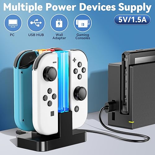 Switch Controller Charger Dock for Nintendo Switch Joycon, Joy con