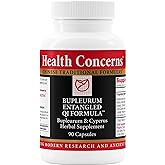 Health Concerns Bupleurum Entangled Qi Formula – Women's Hormonal Balance & Cyst Support Supplement – Traditional Chinese Herbal Formula – Blood Flow Liver Qi Cleanse – 90 Capsules