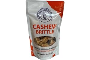 GRANNY'S CONFECTIONS LLC Granny's Confections Premium Handmade Cashew Brittle. Old-Fashioned Cashews Candy - Made in USA. Old Fashioned brittles like granny used to make. Gluten-Free. Prefect gift for Birthdays, Mother's Day, Father's Day, Christmas and more. 6 Ounce (170g) Bag.
