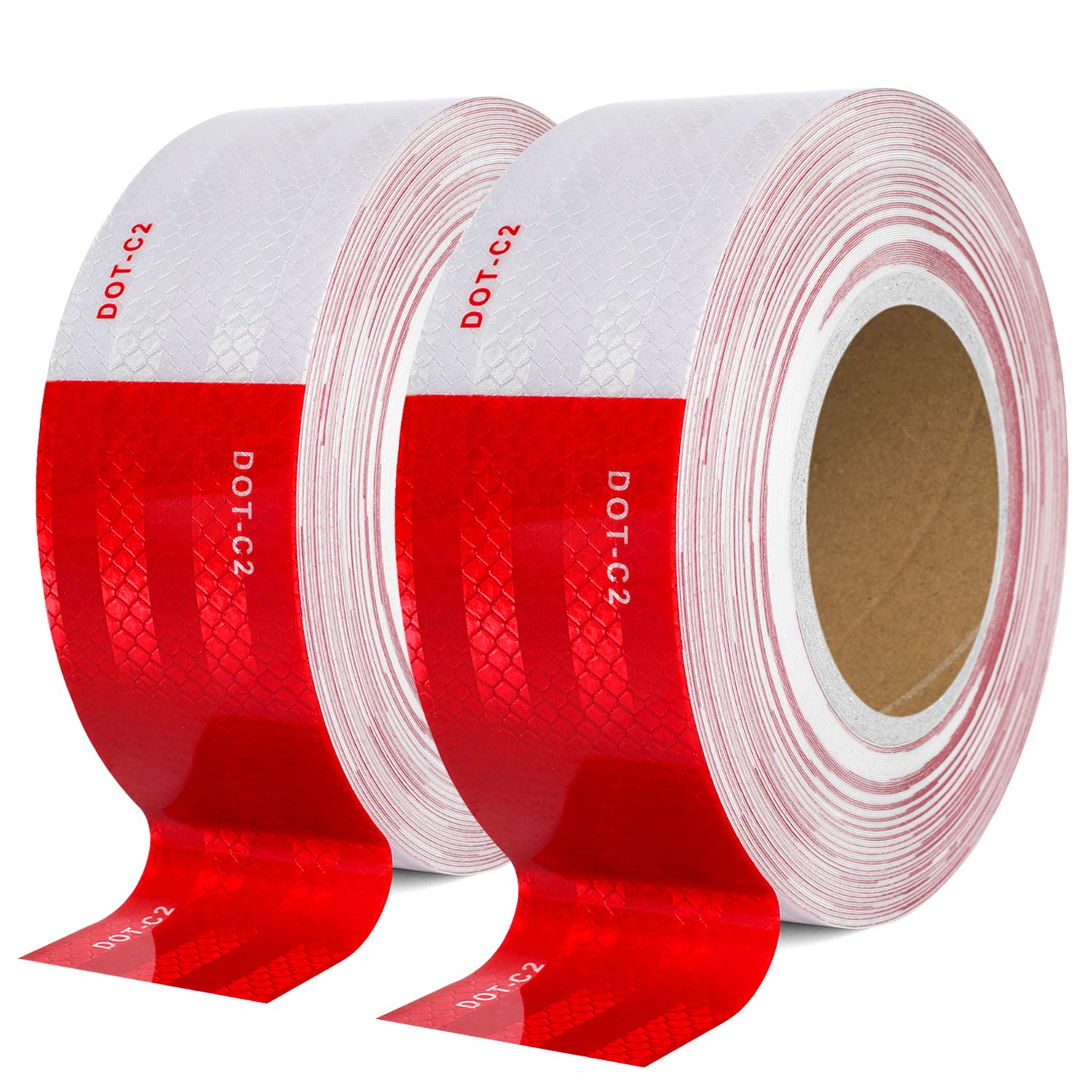 Photo 1 of SEVEN SPARTA DOT-C2 Reflective Safety Tape 2 Inch x 200 Feet Red/White Conspicuity Tape for Vehicles, Trailers, Boats, Signs (200 FT)