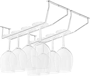Belle Vous Soporte Copas Colgante Acero Cromado Debajo de Gabinete con