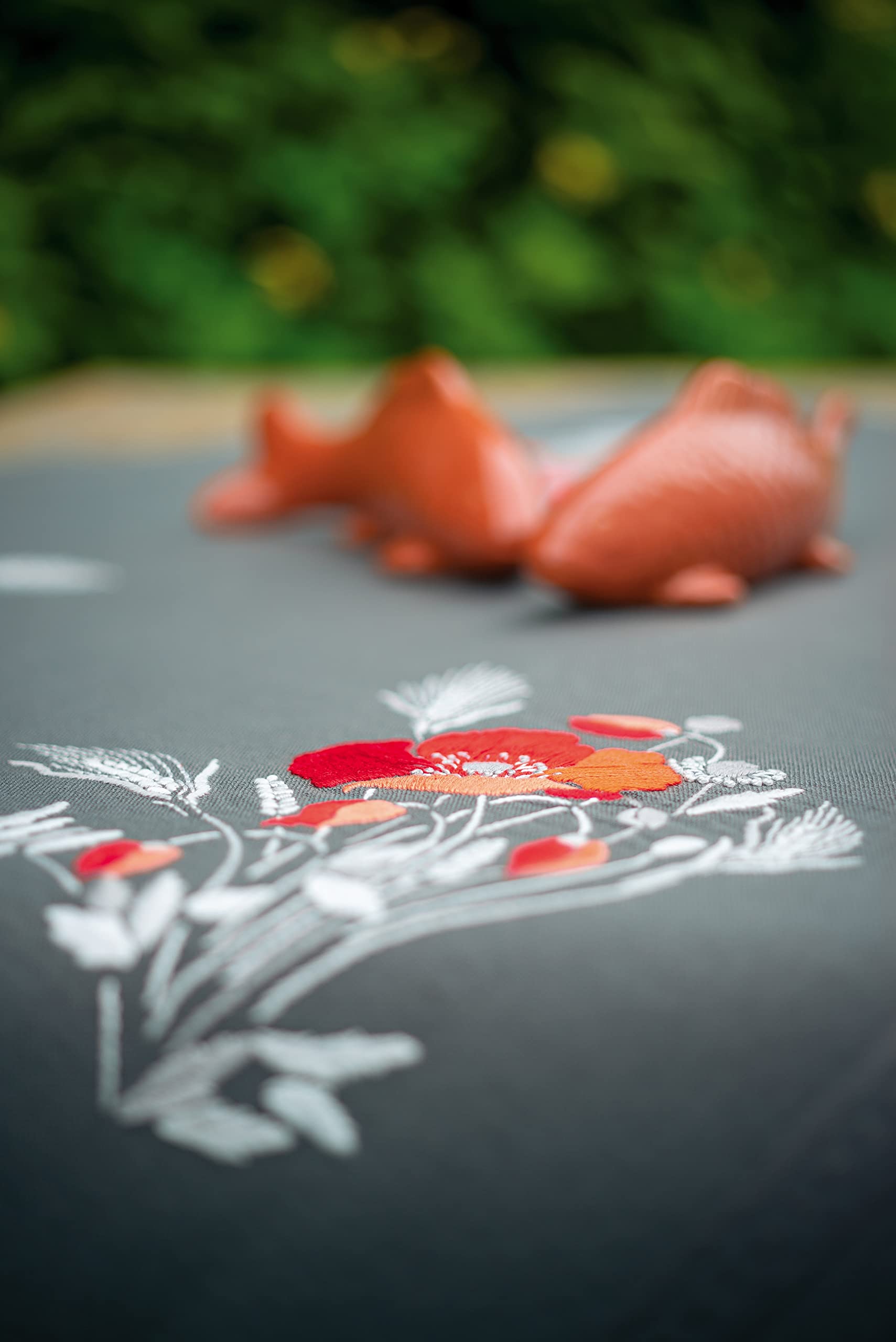 Vervaco Table Cloth Satin Stitch Set, Cotton, Multicoloured, 80x80cm