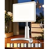TroupePal Light Therapy Lamp, 12000 Lux Full Spectrum 3 in 1 Therapy Lamps LED Sunlight, Adjustable 10 Brightness 5 Color Modes, Timer, Height, Angle& Detachable Stand, White