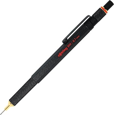 rOtring 800 Mechanical Pencil HB 0.7 mm Black Metal Barrel