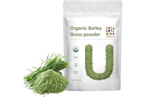 UNLEASH'D ORGANIC Organic Barley Grass Powder 16 oz 100% Pure and Organic Superfood Greens Rich in Vitamins Minerals Fibers and Antioxidants