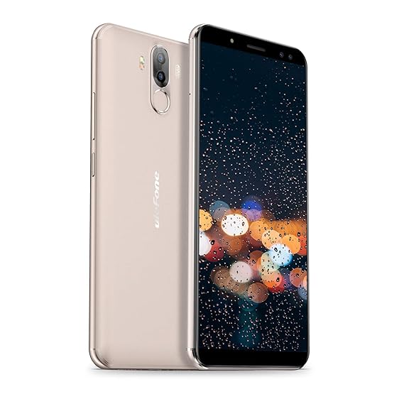 Ulefone Power 3S Handy ohne Vertrag (15.24cm ?6 Zoll? HD+ Display, 64 GB 4GB RAM, 3A Quick Charge, 6350mAh Batterie) Gold (De