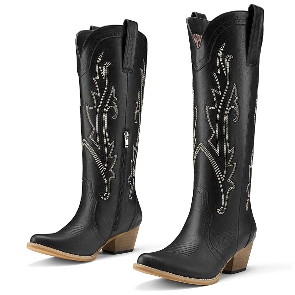 ROLLDA COWBOY BOOTS FOR WOMEN COWGIRL BOOTS EMBROIDERED...