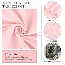 REWOMC 10 Pink Round Tablecloths - 120