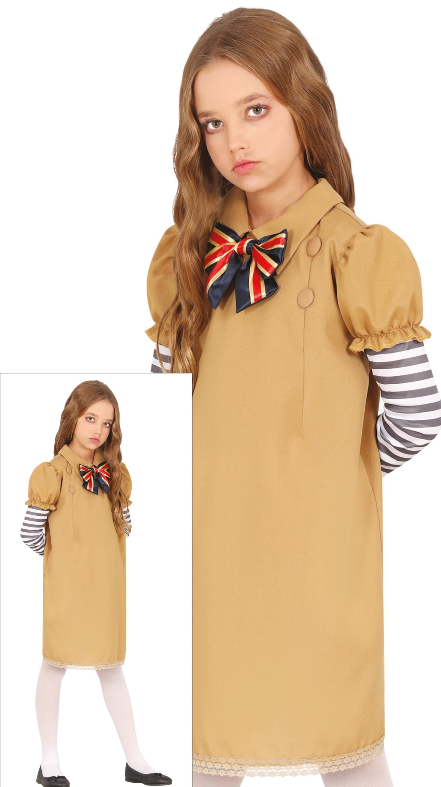 FIESTAS GUIRCA Psycho Doll Girls Fancy Dress Costume - Killer Robot Girl - Halloween Girls Costumes Age 5-6 Years