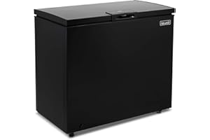 Newair 6.7 Cu. Ft. Chest Freezer with Removable Basket, Quiet Deep Freezer, Digital Temperature Control, Top Open Door Alarm, Fast Freeze Mode, Compact Freezer, Garage Storage, Matte Black