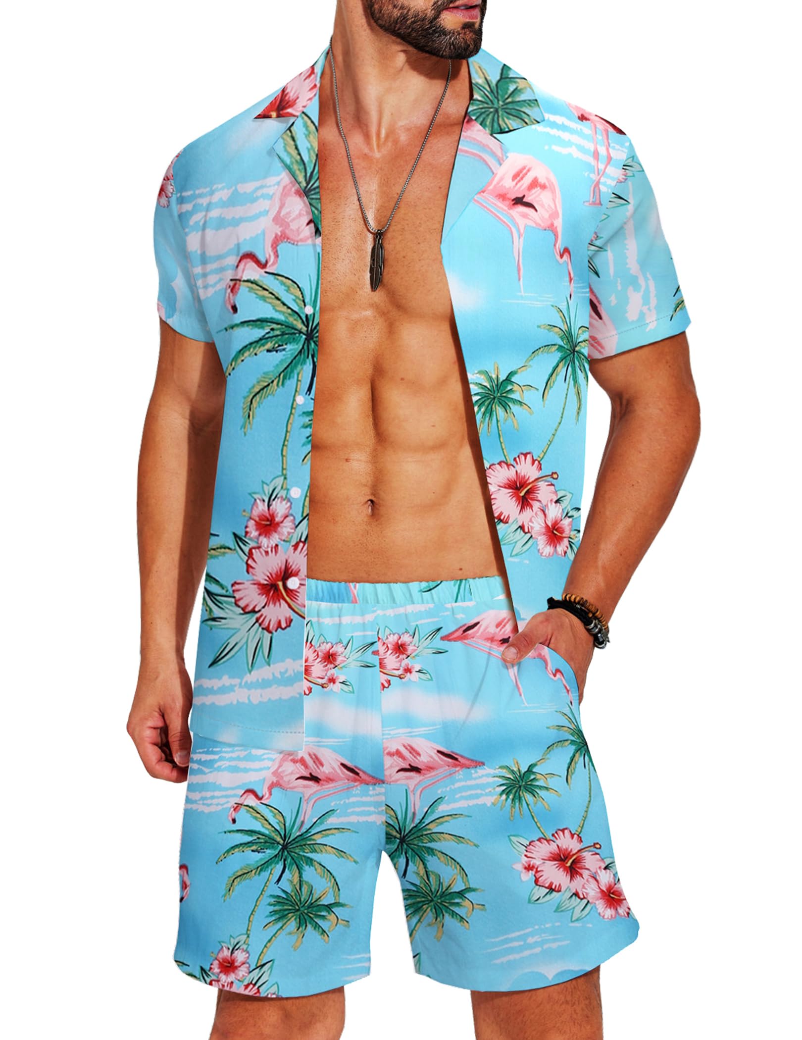 COOFANDY Mens Vacation Essentials 2 Piece Outfits