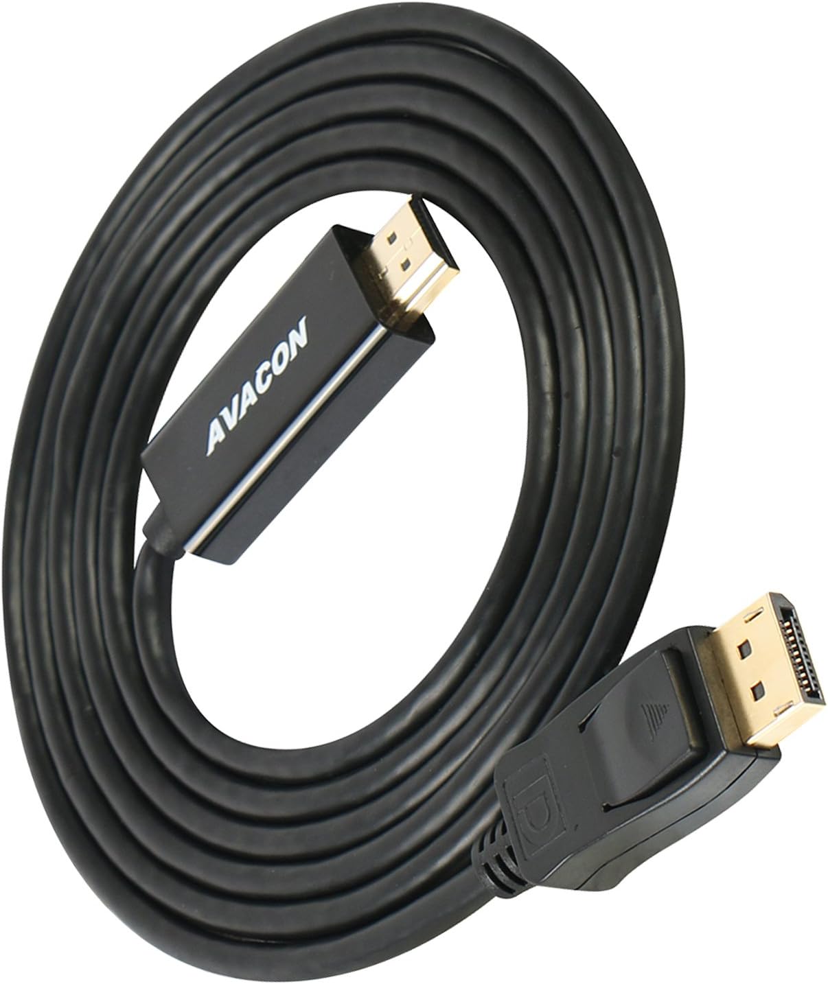 DisplayPort to HDMI 6 Feet Gold-Plated Cable, Avacon Display Port to HDMI Adapter Male to Male Black: Computers & Accessories