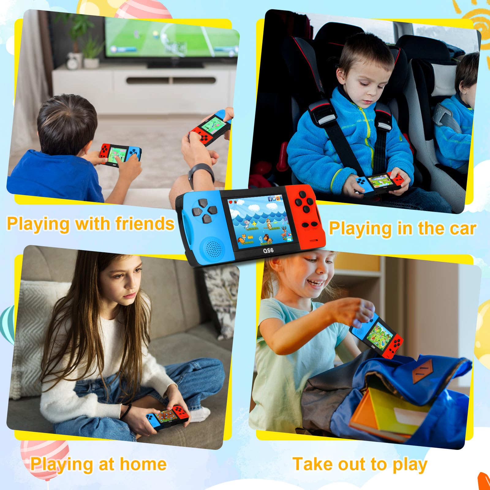Handheld Games for Kids with Built-in 100+ Classic Retro Games, 3.2