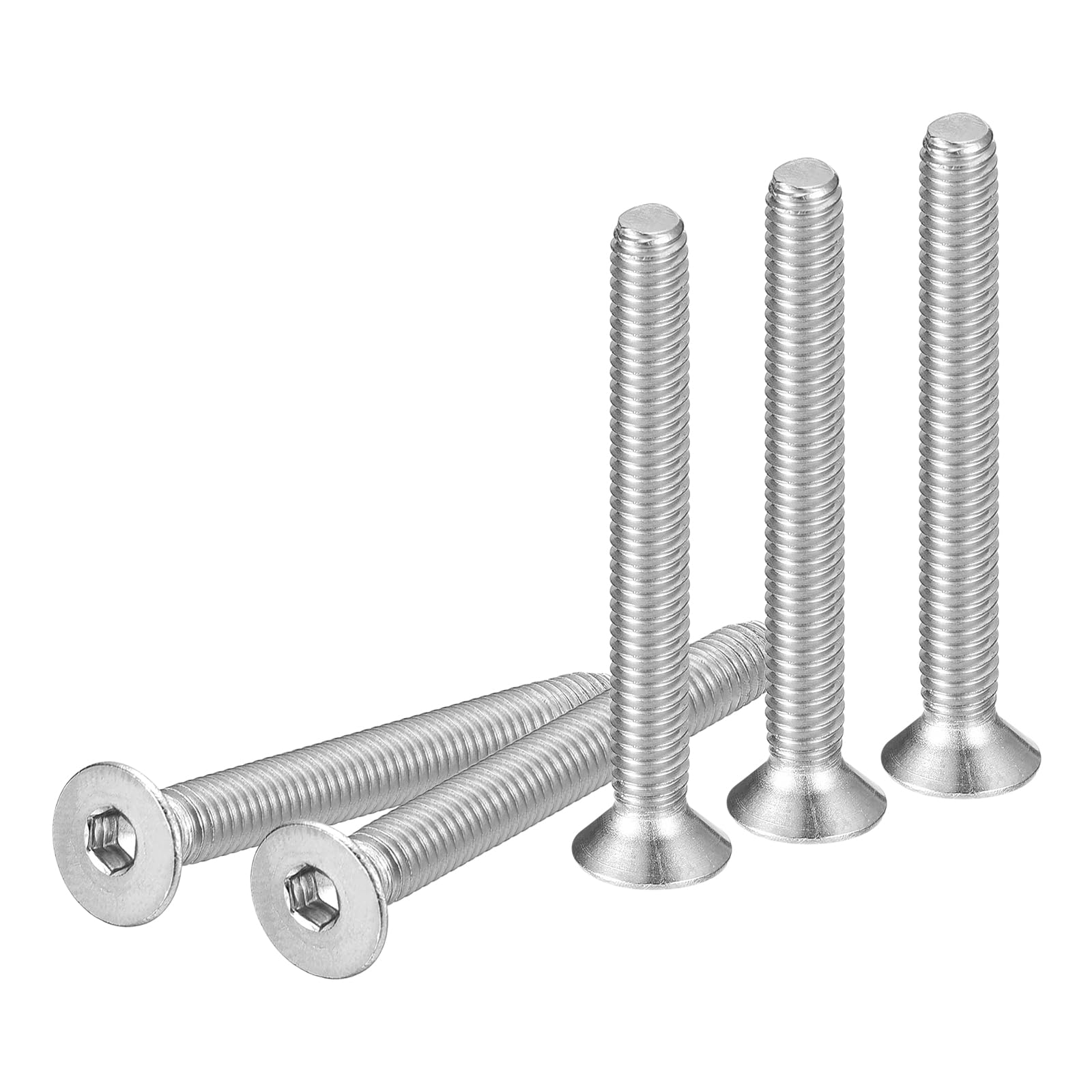 DTGN M4-0.7 x 35mm Flat Head Socket Cap Screws, 20 Pack 304 Stainless Steel Hex Socket Flat Head Screws, Full Thread, Countersunk Bolts