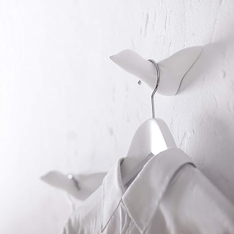 Amazon Ausflug オースフルッグ 日本初上陸 壁掛けフックにも使える可愛い鳥の形のウォールデコ インテリア雑貨 海外インテリア インテリアコーディネート フックラージ ホワイト1個 Whke1 フック オンライン通販