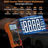 Neoteck Digital Multimeter Voltmeter Tester NCV LCD 6000 Counts CAT III 600V view 2