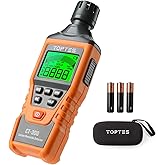 TopTes CT-300 Portable Carbon Monoxide Detector, CO Detector with Audible & Visual Alarm, 0-5000PPM, CO Alarm, Backlit LCD Screen, for Home, Car, Camping& Travel (Includes Battery x3) - Orange