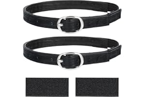 Gtziqa Heel Straps for High Heels, 2 Pcs PU Leather Shoe Strap Extender Adjustable Elastic Ankle Straps with Buckle Detachable Shoes Belt Band for Women Lady Holding Loose Heels (Black)