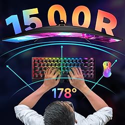 memzuoix 27 inch Curved Gaming Monitor QHD