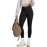 ODODOS Cloud Feeling Gathered Cross Waist Leggings with Pockets for Women 25" / 28" Crossover Lounge Yoga Pants