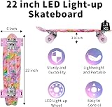 BELEEV 22 inch Skateboard Kids Cruiser with LED Wheels 220 LBS Max Load view 5
