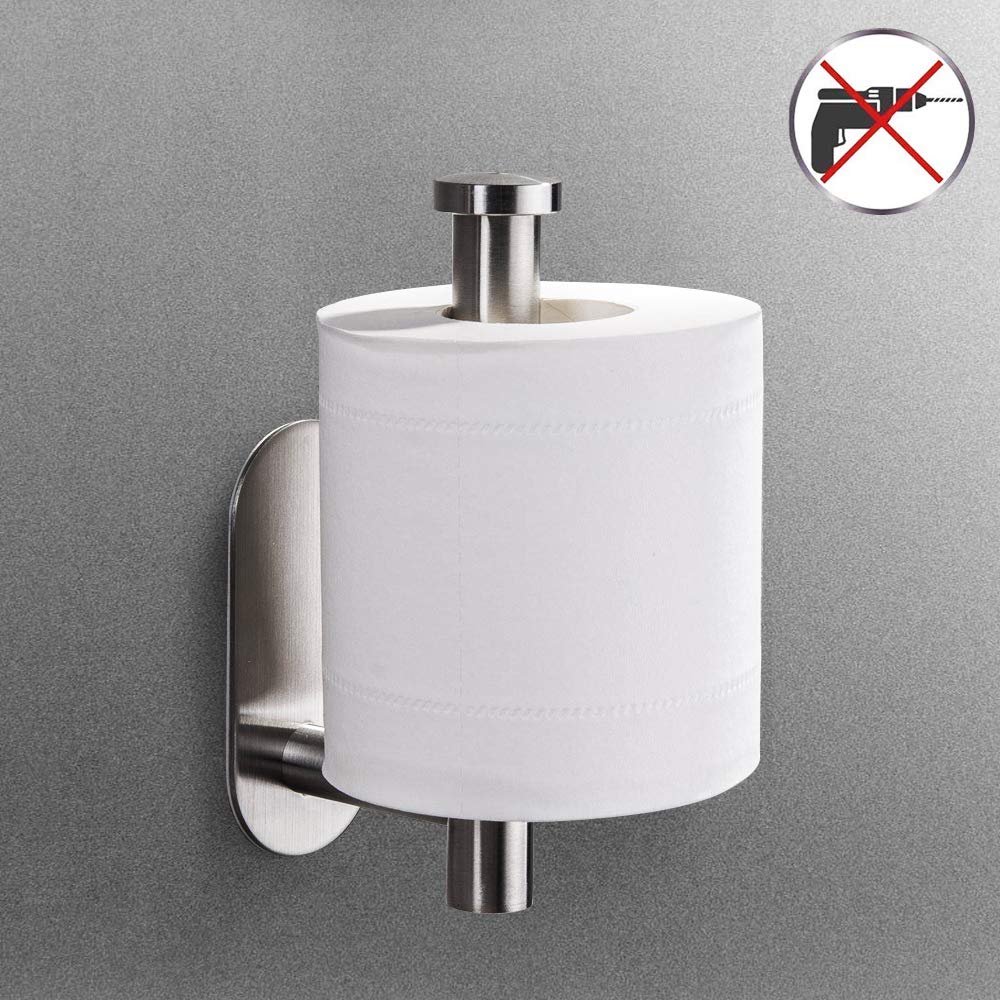 Toilettenpapierhalter Ohne Bohren-Aitere Selbstklebend Toilettenpapierrollenhalter Edelstahl Klopapierhalter Wc Halter Rollenhalter Papierhalter für Küche und Badzimmer(Haken als Geschenk)