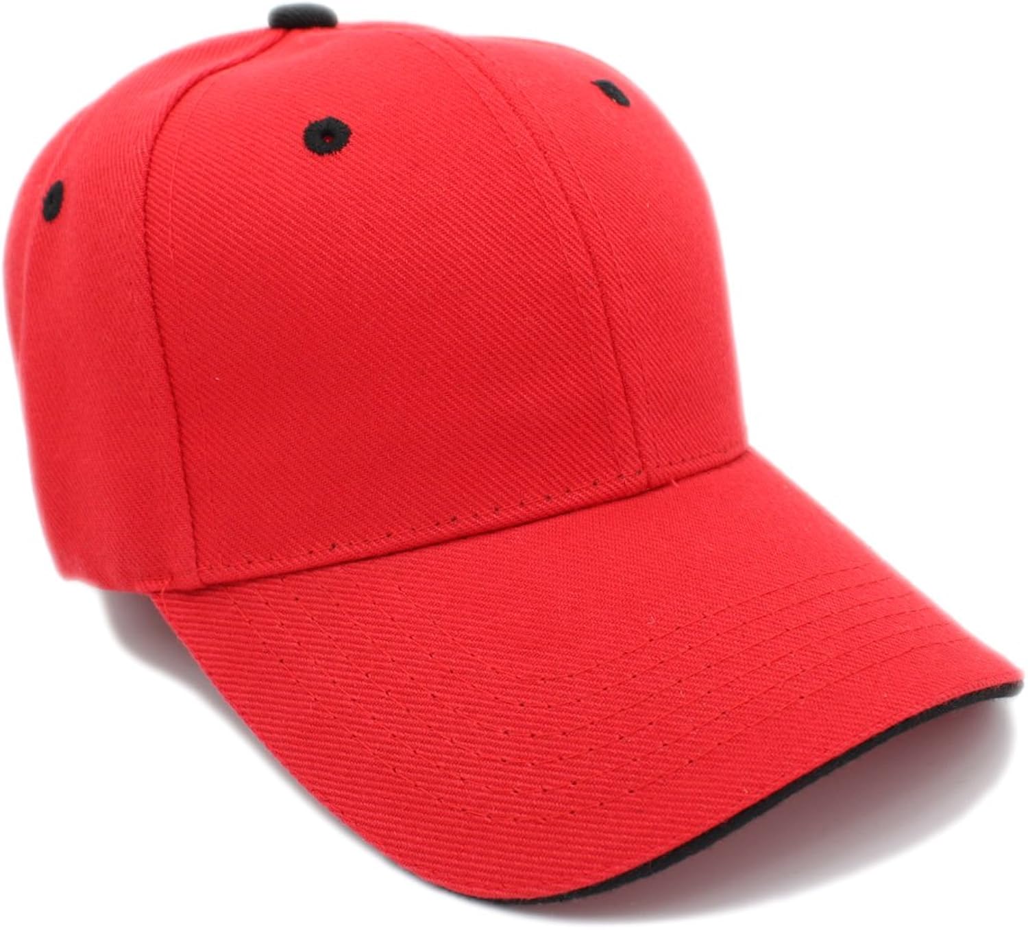 Plain Baseball Cap Color Eyelet Adjustable Velcro Strap Hat for Unisex at Amazon Men’s Clothing